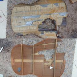 [1961 Gibson J-50 original duct taped back]